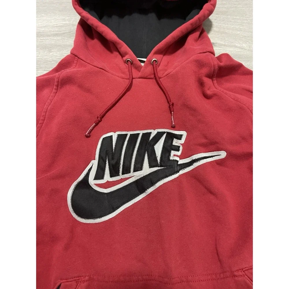 NIKE Hoodie‎ Sweatshirt Pullover Center Chest Swoosh Check Size Medium